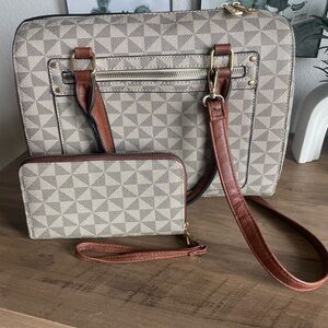 mini duffle purse & wallet set